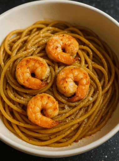 Honey Garlic Shrimp Pasta