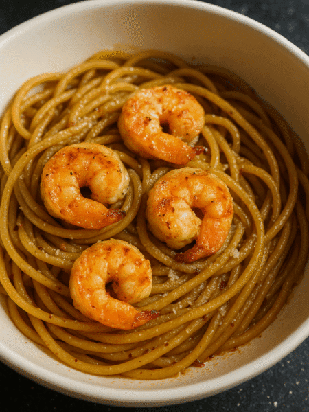 Honey Garlic Shrimp Pasta