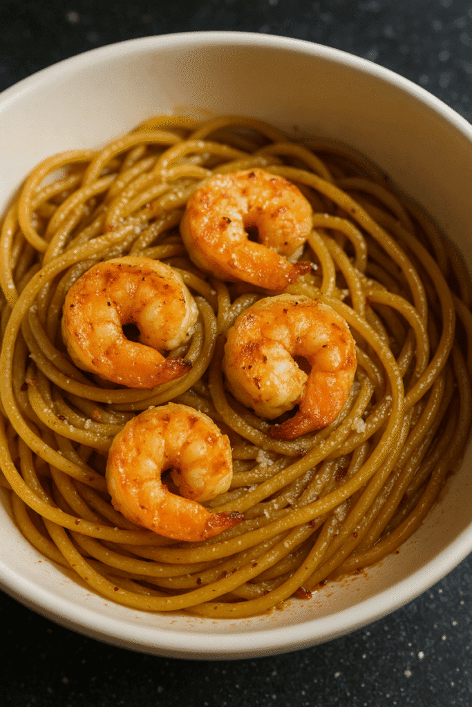 Honey Garlic Shrimp Pasta