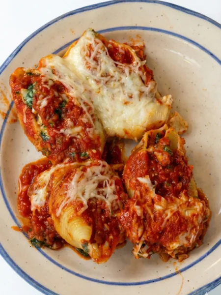 Cheesy Spinach Stuffed Shells
