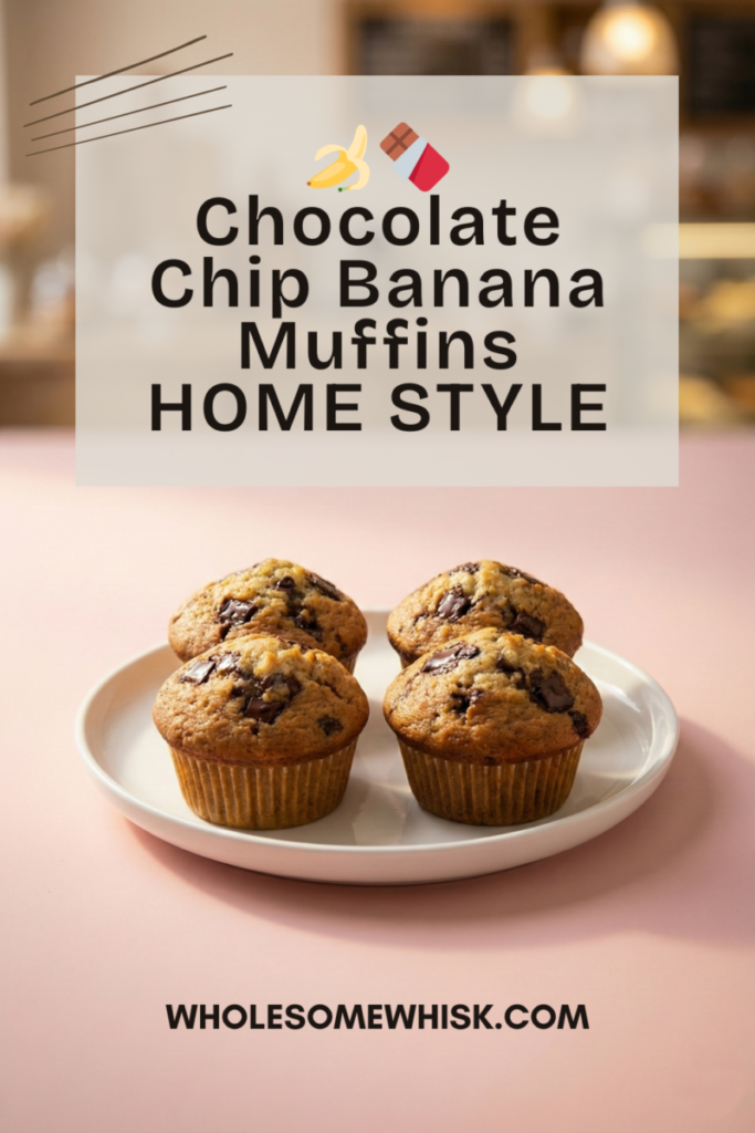 Chocolate Chip Banana Muffins recipe social media