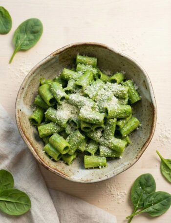 CREAMY SPINACH PARMESAN PASTA