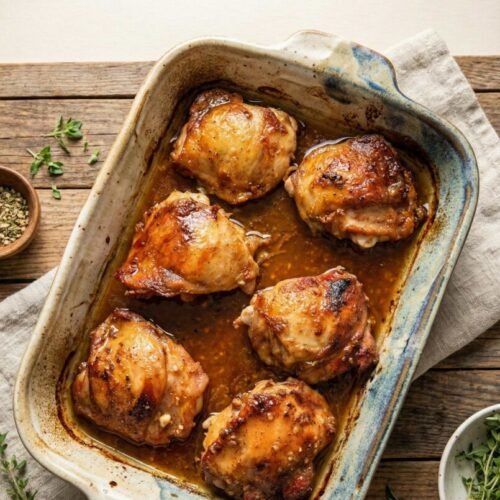 Crispy-Edged Honey Garlic Chicken Thighs That Taste Better Than Takeout - wholesomewhisk