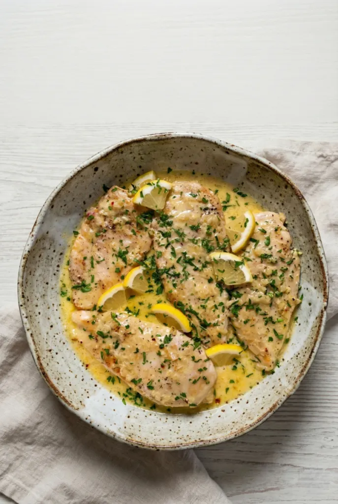 LEMON GARLIC CHICKEN SKILLET