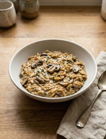 ONE-POT CREAMY MUSHROOM ORZO