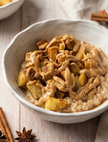 Apple Peanut Butter Oat Bowl