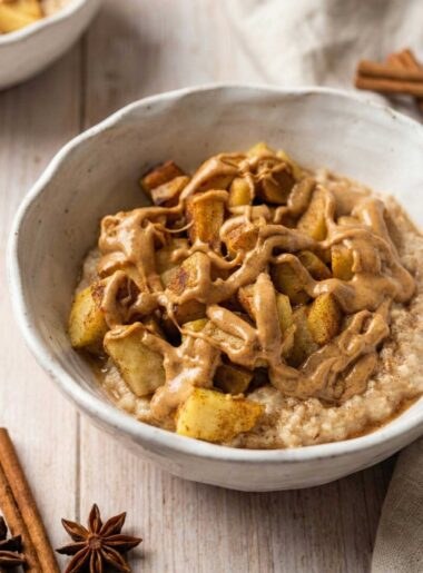 Apple Peanut Butter Oat Bowl