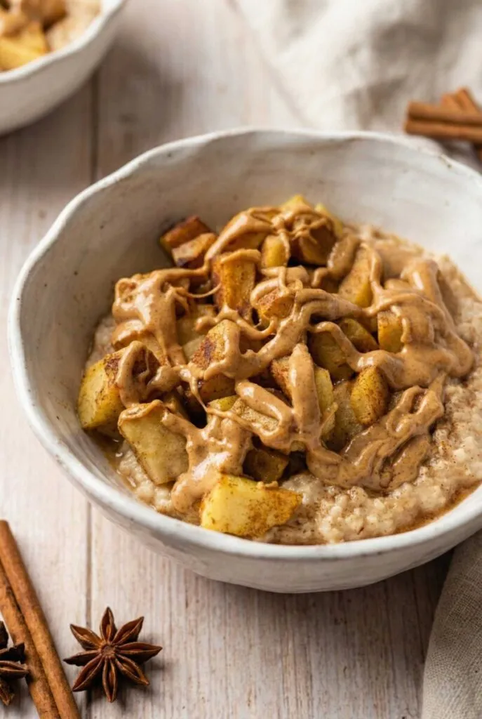 Apple Peanut Butter Oat Bowl