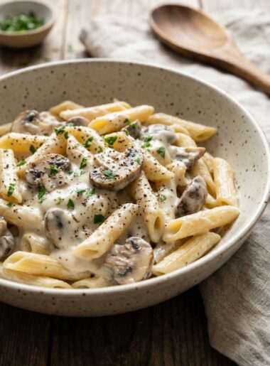 Creamy Mushroom Penne Pasta