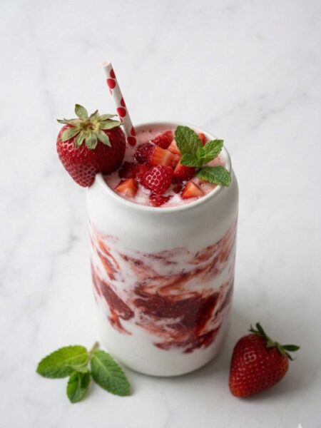 Strawberry Almond Breakfast Smoothie