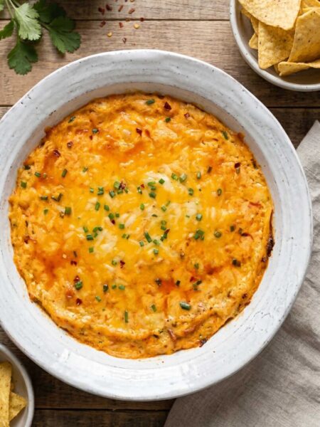Creamy Cottage Cheese Buffalo Chicken Dip