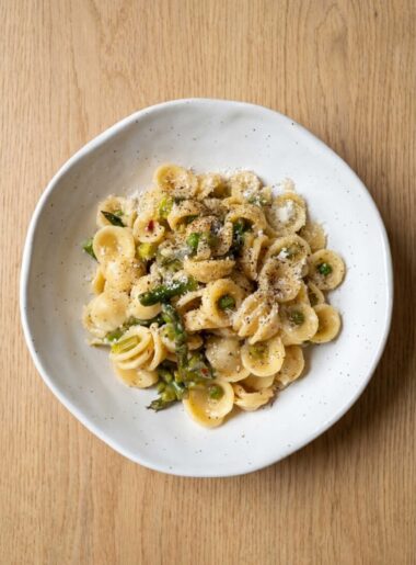 Fresh Spring Pea & Asparagus Lemon Pasta