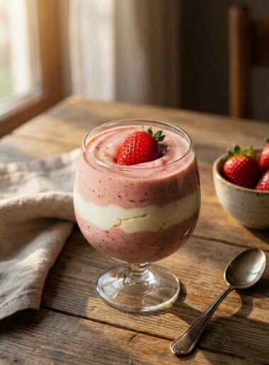 High-Protein Strawberry Cottage Cheese Smoothie