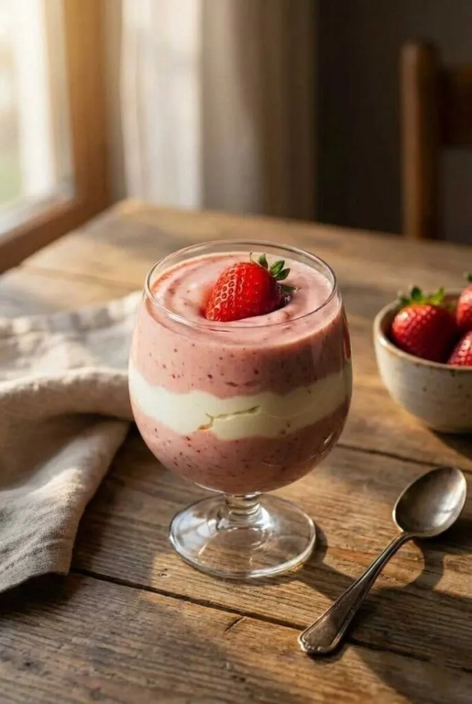 High-Protein Strawberry Cottage Cheese Smoothie