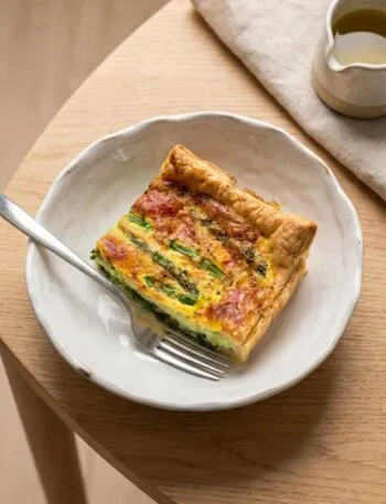 Spring Vegetable Quiche with Asparagus and Spinach