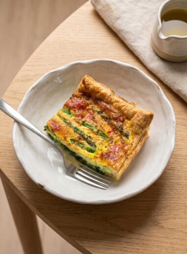 Spring Vegetable Quiche with Asparagus and Spinach
