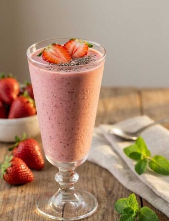 Strawberry Spinach Breakfast Smoothie Bowl