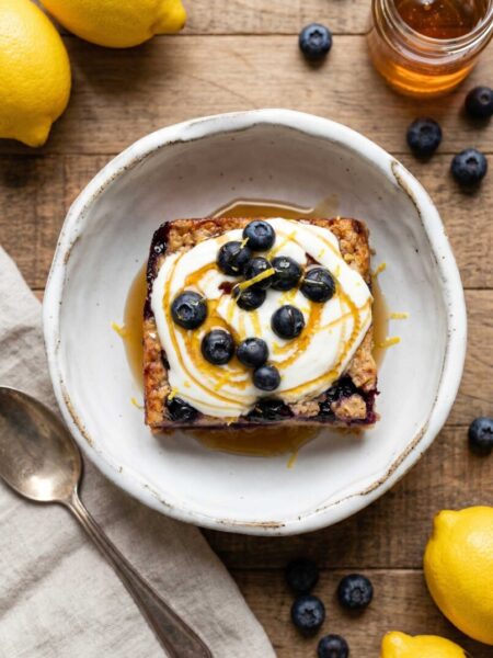 Lemon Blueberry Baked Oatmeal