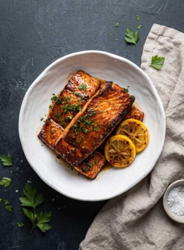 Crispy Air Fryer Honey Garlic Salmon