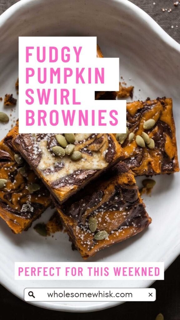 fudgy Pumpkin Swirl Brownies